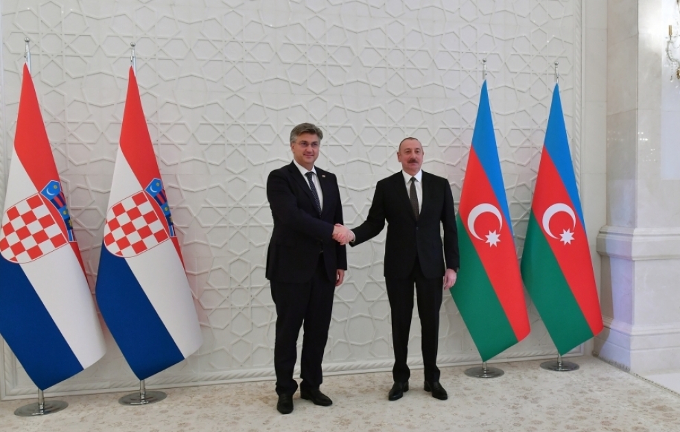 Azərbaycan Prezidenti İlham Əliyevin Xorvatiyanın Baş naziri Andrey Plenkoviç ilə görüşü olub YENİLƏNİB