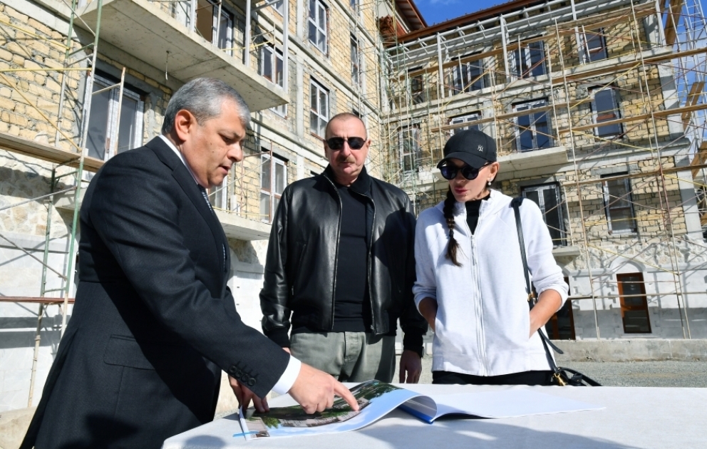 President of Azerbaijan Ilham Aliyev and First Lady Mehriban Aliyeva visited Shusha
