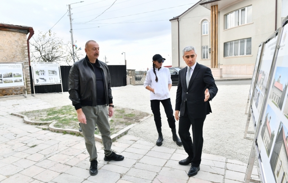 President Ilham Aliyev examined progress of restoration of Mamayi Mosque by Heydar Aliyev Foundation in Shusha