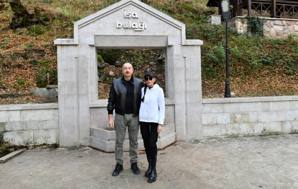 President Ilham Aliyev and First Lady Mehriban Aliyeva visited Isa Spring in Shusha