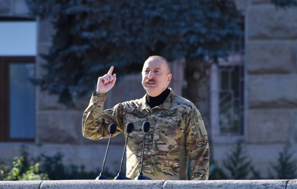 Prezident İlham Əliyev: İkinci Qarabağ müharibəsinin Azərbaycan dövlətinin tam Zəfəri ilə nəticələnməsi tarixi hadisədir