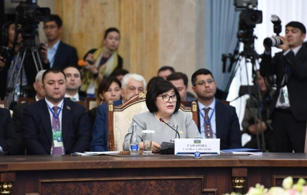 Sahibə Qafarova MDB PA-nın plenar iclasında Ermənistan tərəfinin yalanlarını növbəti dəfə ifşa edib
