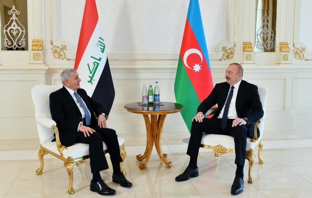 Les présidents azerbaïdjanais et irakien s’entretiennent en tête-à-tête