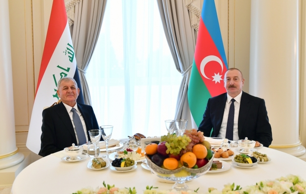 Azərbaycan Prezidentinin adından İraq Prezidentinin şərəfinə rəsmi nahar verilib