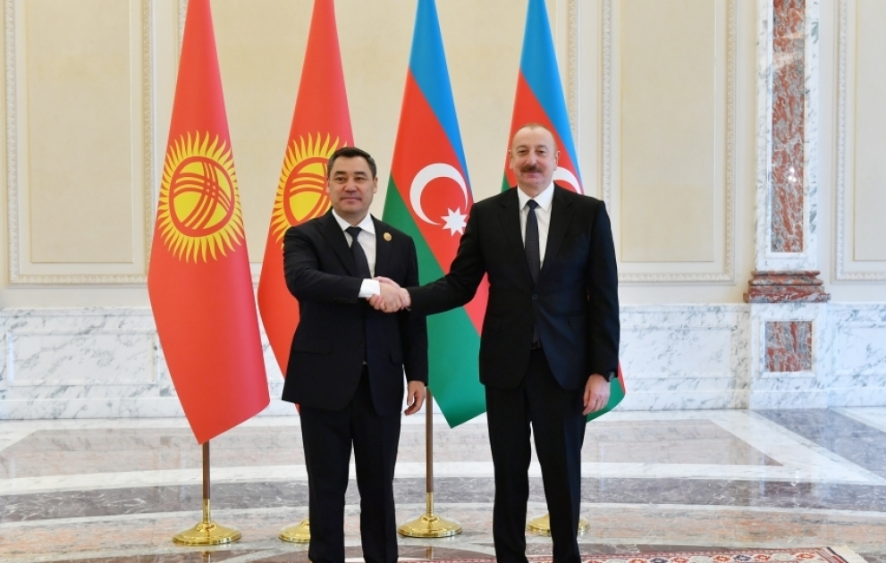 Azərbaycan Prezidenti İlham Əliyev Qırğızıstan Prezidenti Sadır Japarov ilə görüşüb