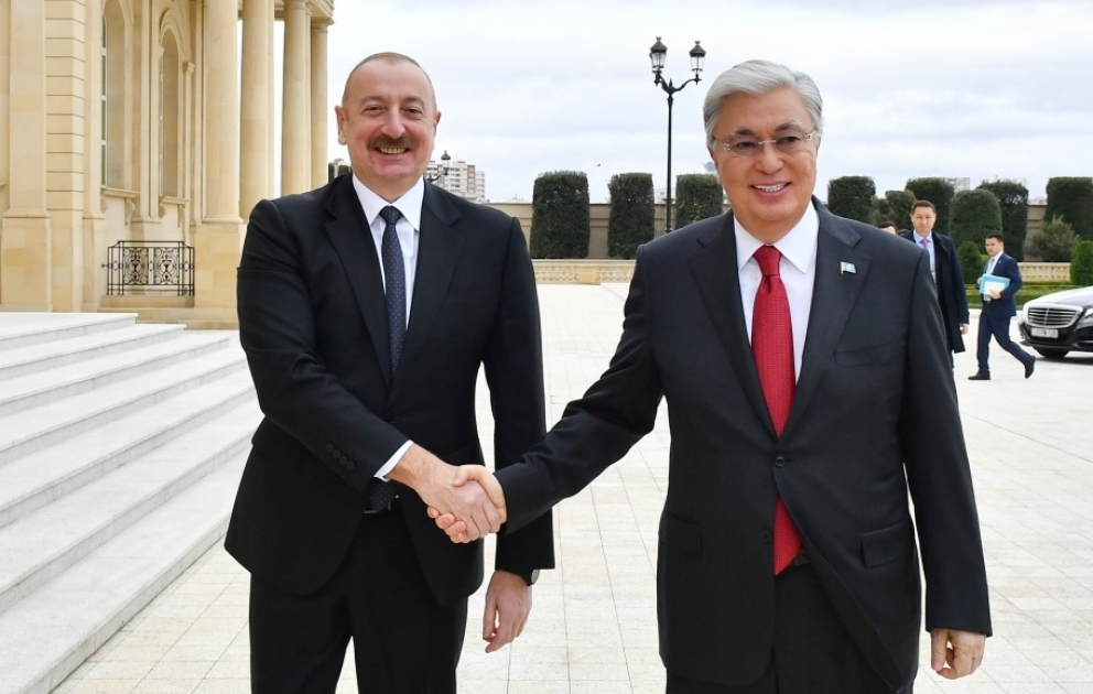 Azərbaycan Prezidenti İlham Əliyev Qazaxıstan Prezidenti Kasım-Jomart Tokayev ilə görüşüb