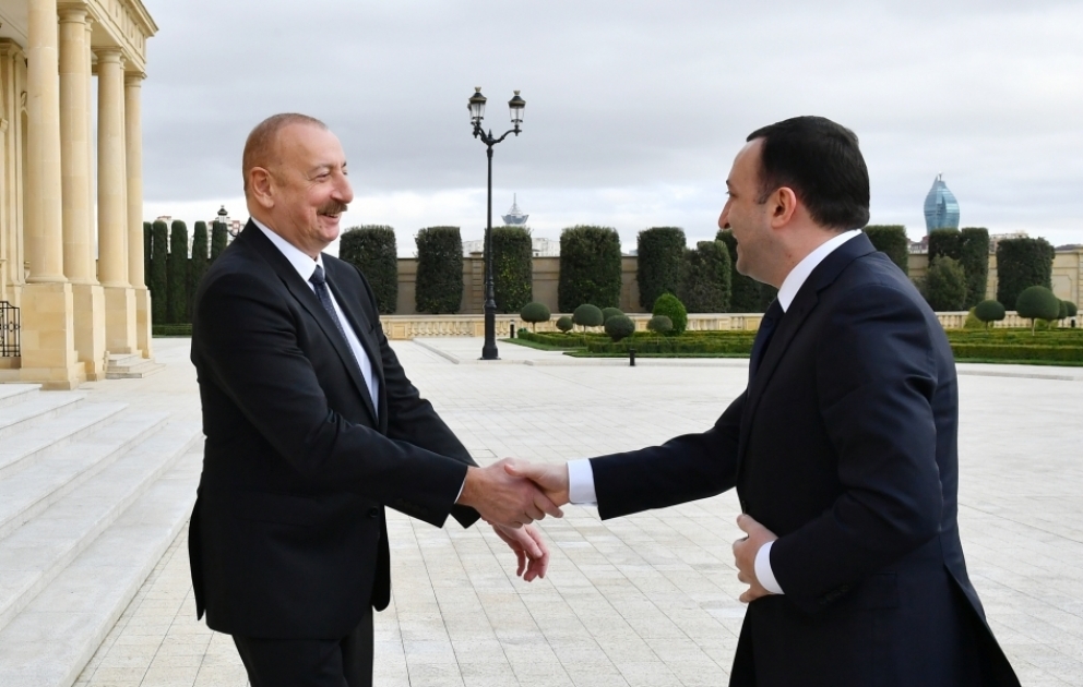 Präsident Ilham Aliyev trifft Georgiens Premierminister Irakli Garibashvili