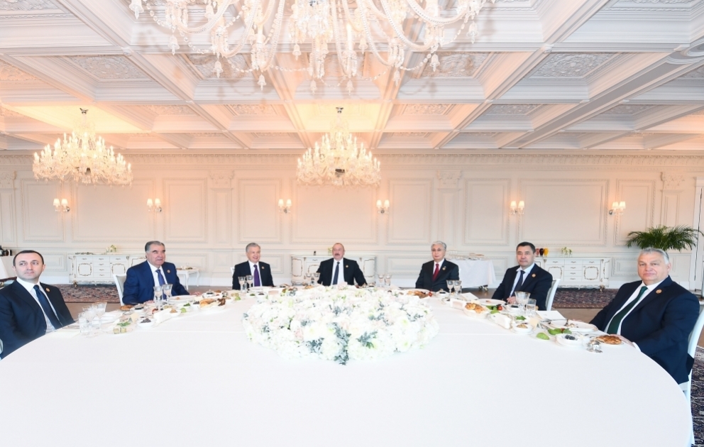 Official lunch was hosted on behalf of President Ilham Aliyev in honor of heads of state and government participating in SPECA Summit