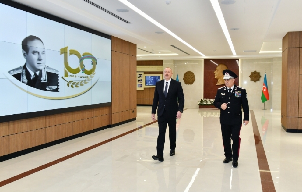 Le président Ilham Aliyev assiste à l'inauguration des nouveaux bâtiments administratifs du Service de sécurité nationale