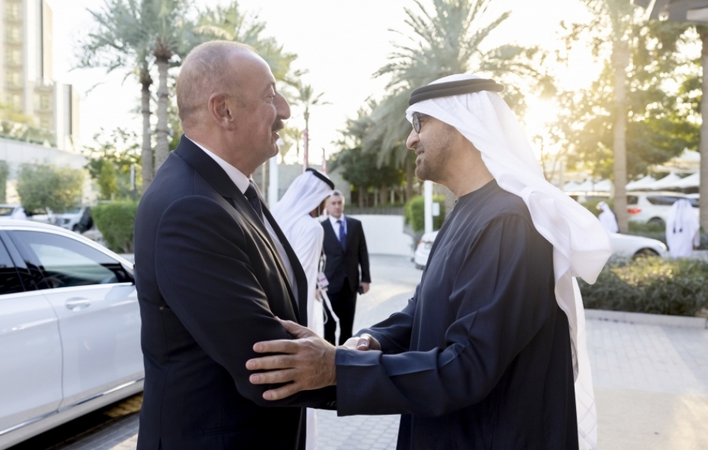 Prezident  Birləşmiş Ərəb Əmirliklərinin Prezidenti Şeyx Məhəmməd bin Zayed Əl Nəhyan ilə görüşüb