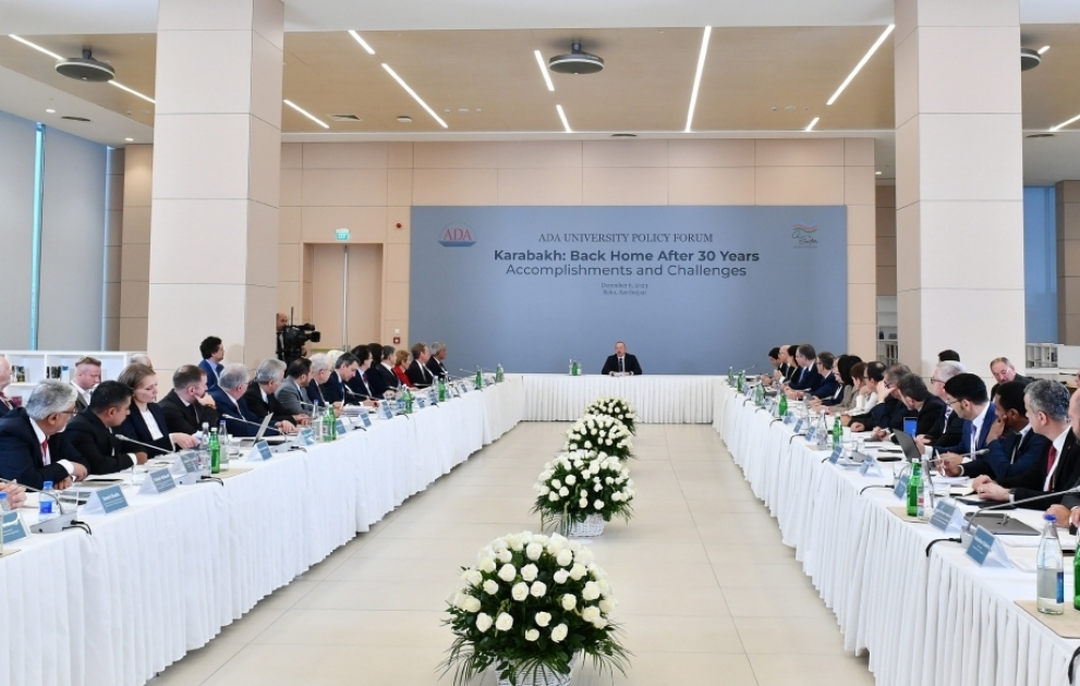 President Ilham Aliyev attended Forum titled "Karabakh: Back Home After 30 Years. Accomplishments and Challenges"
