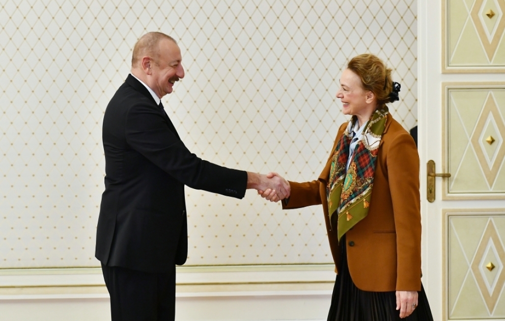 Präsident Ilham Aliyev empfängt Generalsekretärin des Europarates