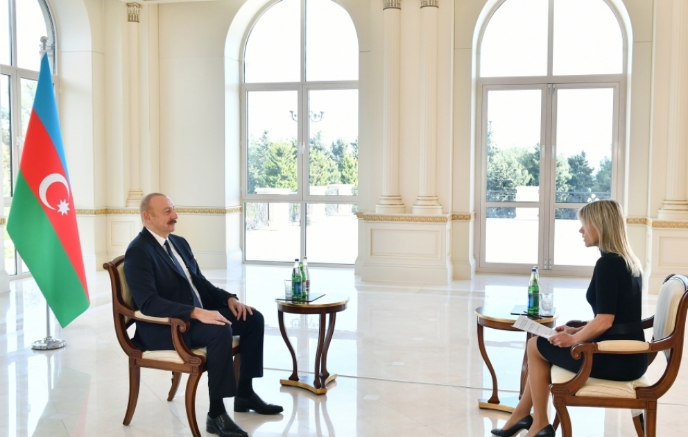 Prezident İlham Əliyev “Euronews” televiziyasına müsahibə verib
