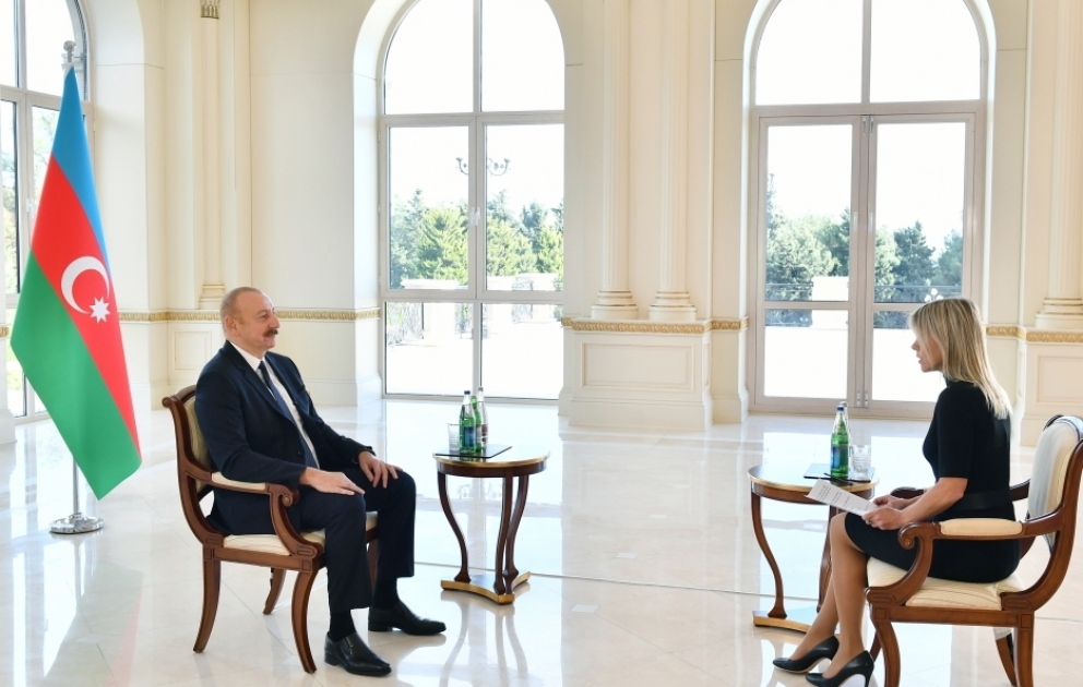 Präsident Ilham Aliyev im Interview mit dem “Euronews”