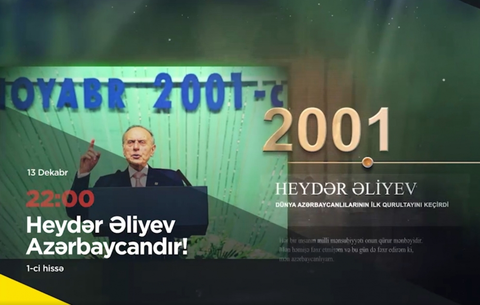 AZƏRTAC-ın “Heydər Əliyev Azərbaycandır!” ikihissəli filmi yenidən İctimai TV ekranında