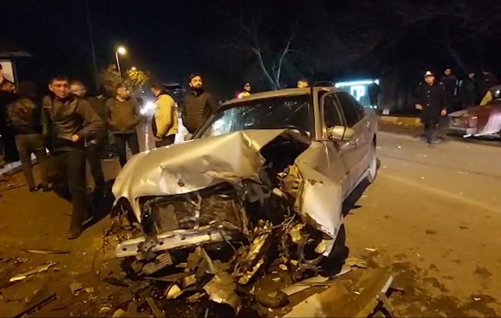 Ağstafada zəncirvari avtomobil qəzası baş verib