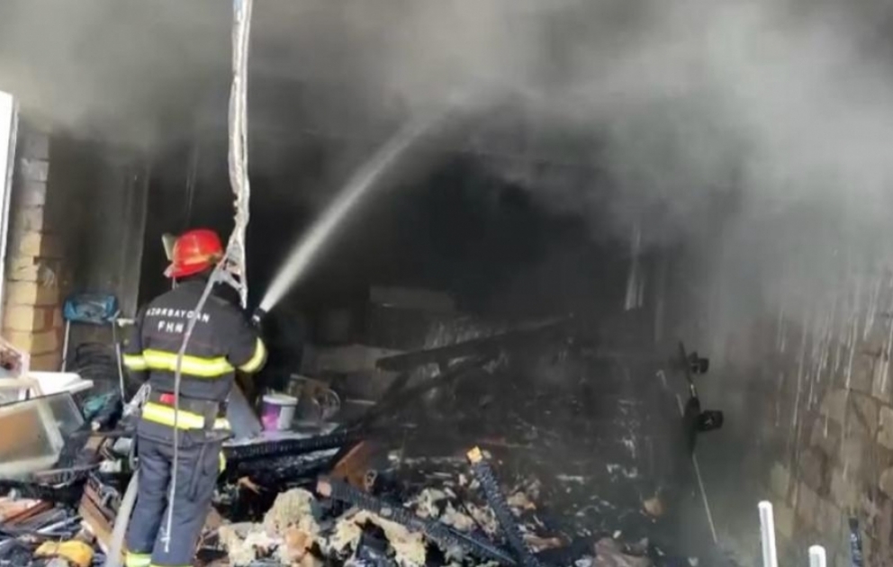 Yasamalda binada baş verən yanğın söndürülüb