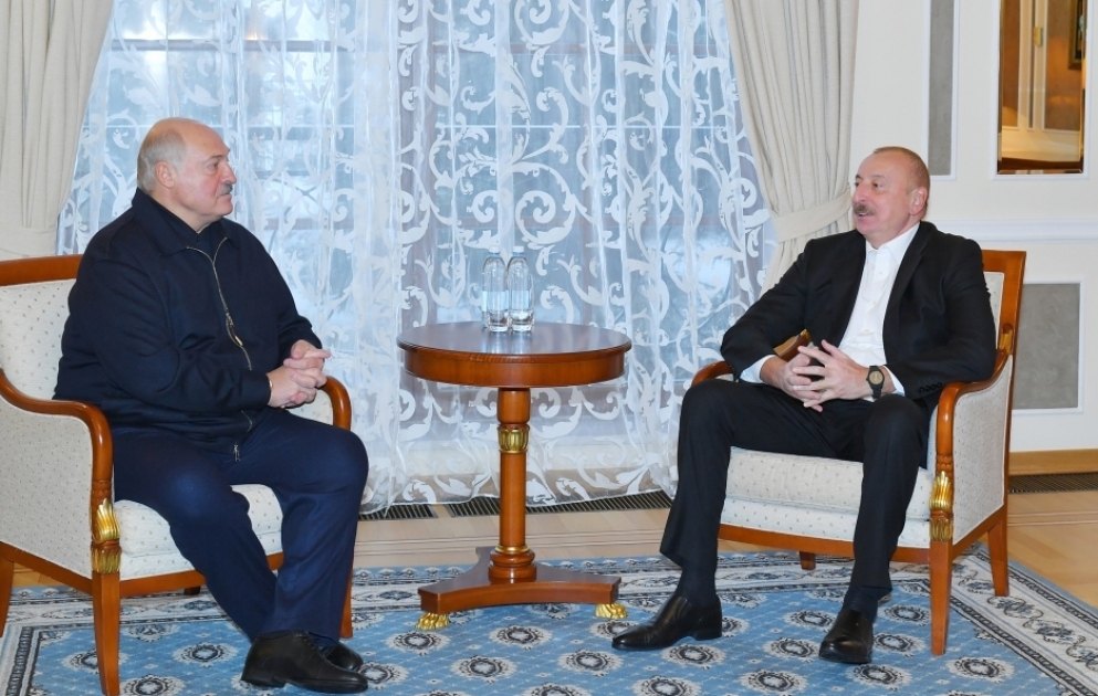 President Ilham Aliyev met with President of Belarus Aleksandr Lukashenko in Saint Petersburg