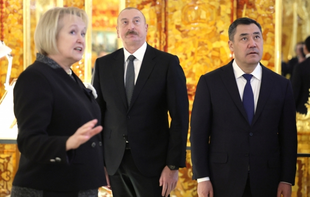 President Ilham Aliyev visits Catherine Palace in Saint Petersburg