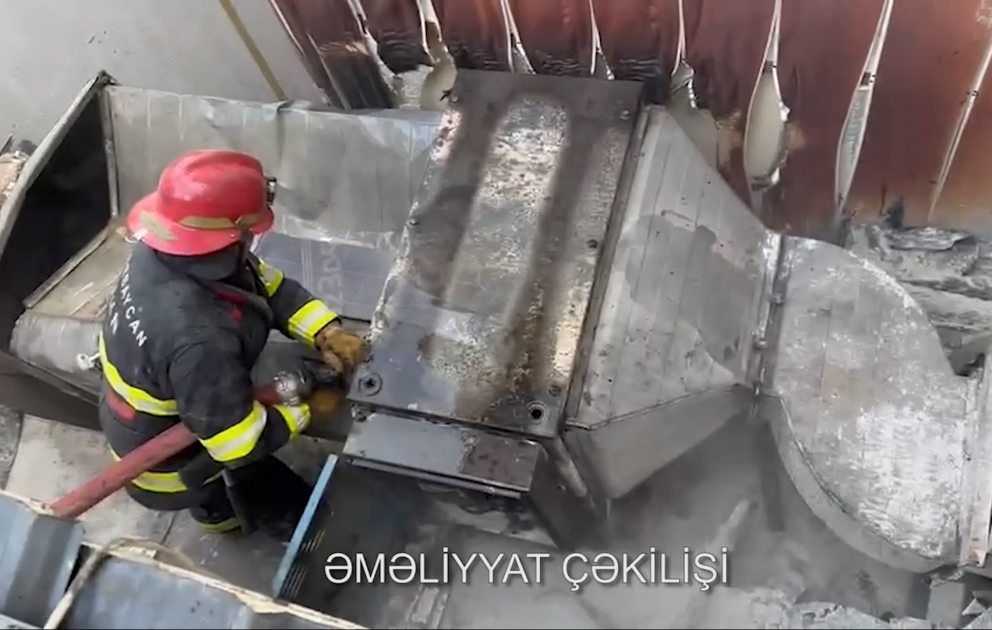 Hotelin restoranında yanğın