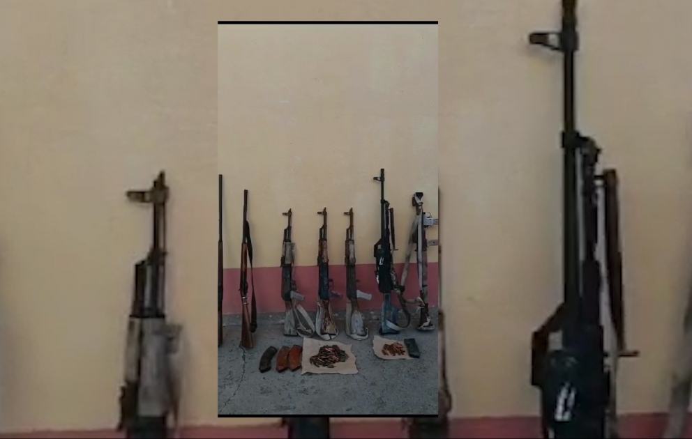 Cəbrayılda silah sursat aşkarlanıb
