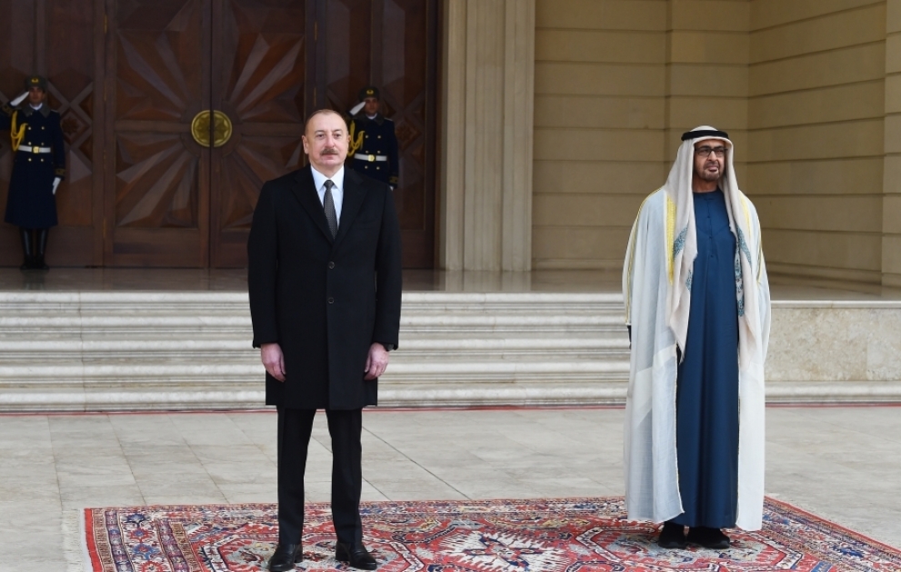 Birləşmiş Ərəb Əmirliklərinin Prezidenti Şeyx Məhəmməd bin Zayed Əl Nəhyanın rəsmi qarşılanma mərasimi olub