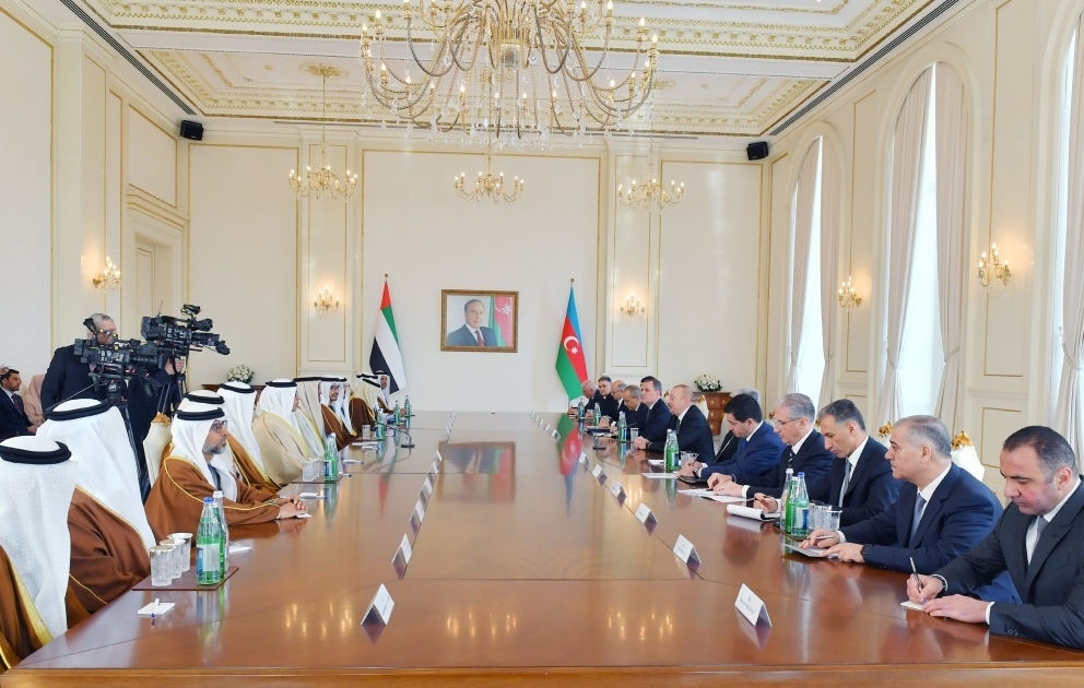 Presidents of Azerbaijan and United Arab Emirates held expanded meeting