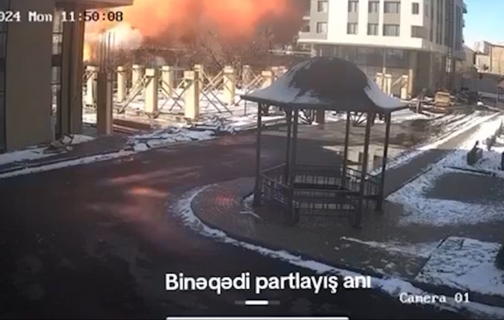 Mebel sexində partlayış anının görüntləri yayıldı