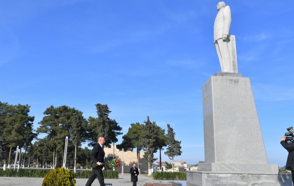 Prezident İlham Əliyev Neftçala rayonuna səfər edib