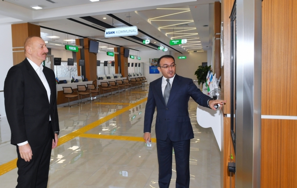 Prezident İlham Əliyev Lənkəran regional “ASAN xidmət” mərkəzinin açılışını edib