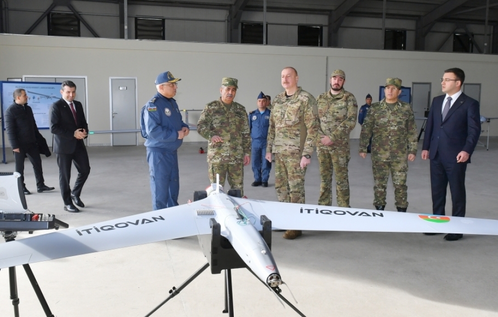 President Ilham Aliyev and his son Heydar Aliyev visited Air Force military facilities