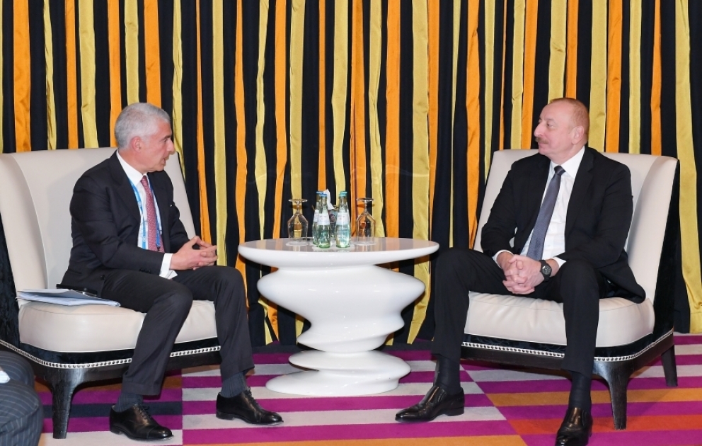 Le président azerbaïdjanais s’entretient avec le co-directeur général de la société Leonardo