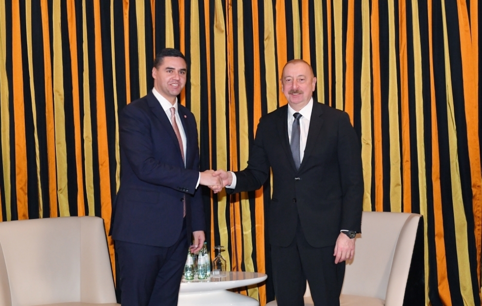 Rencontre du président azerbaïdjanais Ilham Aliyev avec le président en exercice de l'OSCE Ian Borg à Munich