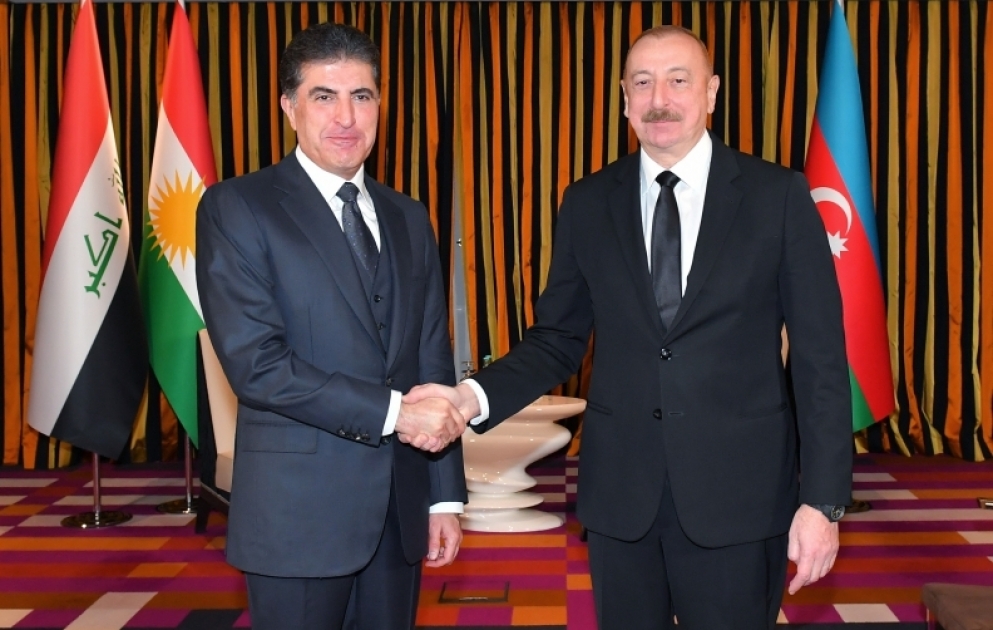 Präsident Ilham Aliyev trifft mit Oberhaupt der Region Kurdistan-Irak
