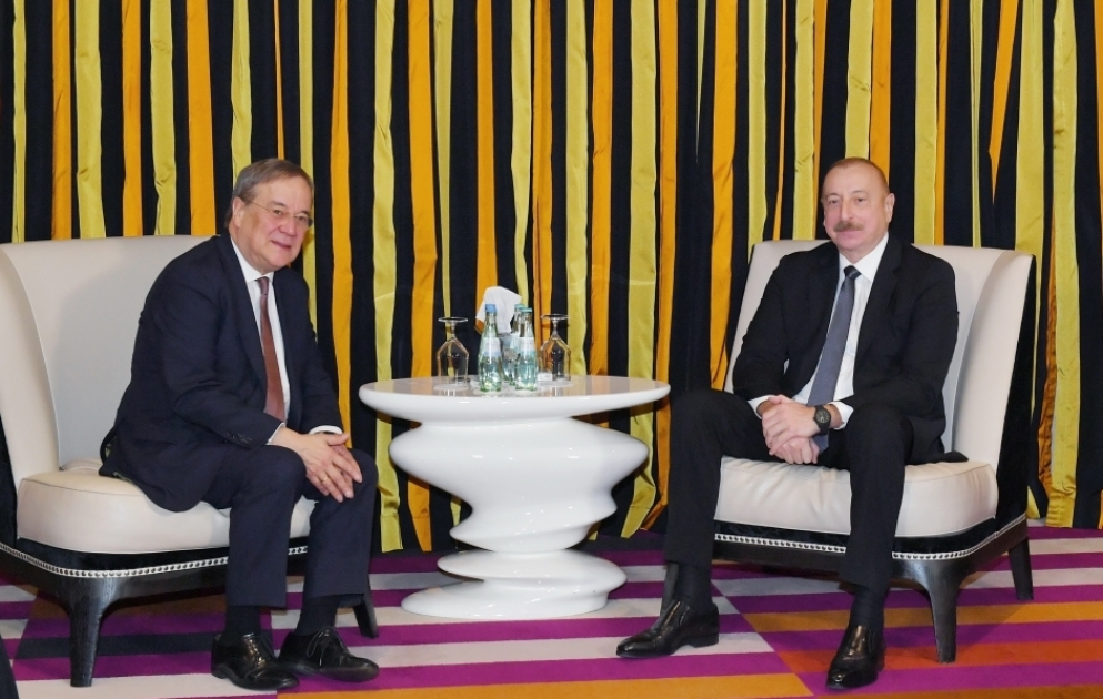 Prezident İlham Əliyev ilə Bundestaqın üzvü Armin Laşetin Münxendə görüşü olub