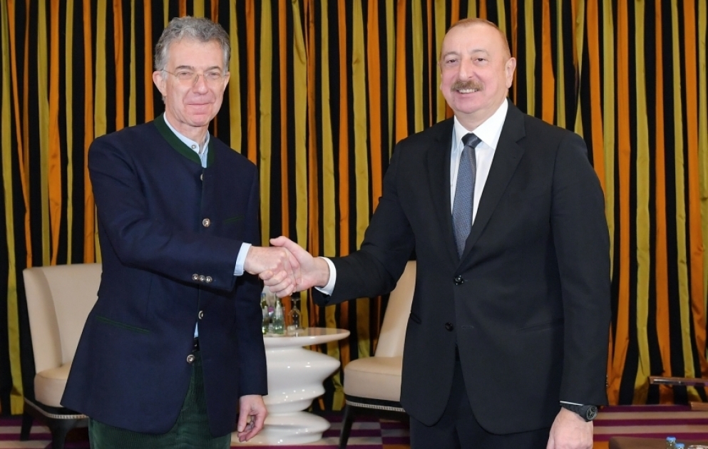 Prezident İlham Əliyev Münxen Təhlükəsizlik Konfransının sədri ilə görüşüb