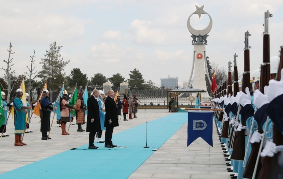 Ankarada Prezident İlham Əliyevin rəsmi qarşılanma mərasimi CANLI
