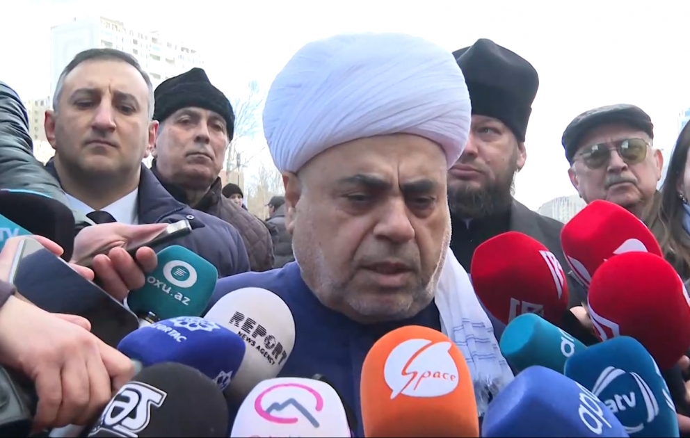 Allahşükür Paşazadə: Azad olunmuş ərazilərdə yeni məscidlər tikilir, kilsələr təmir olunur