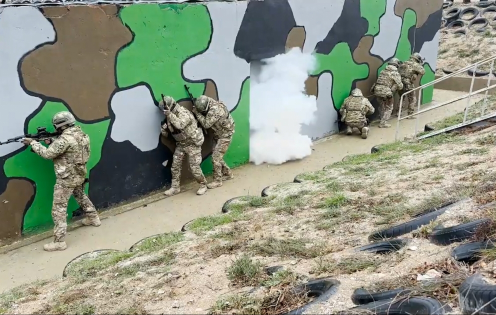 Training exercises were held with Marine special forces of Azerbaijan Naval Forces