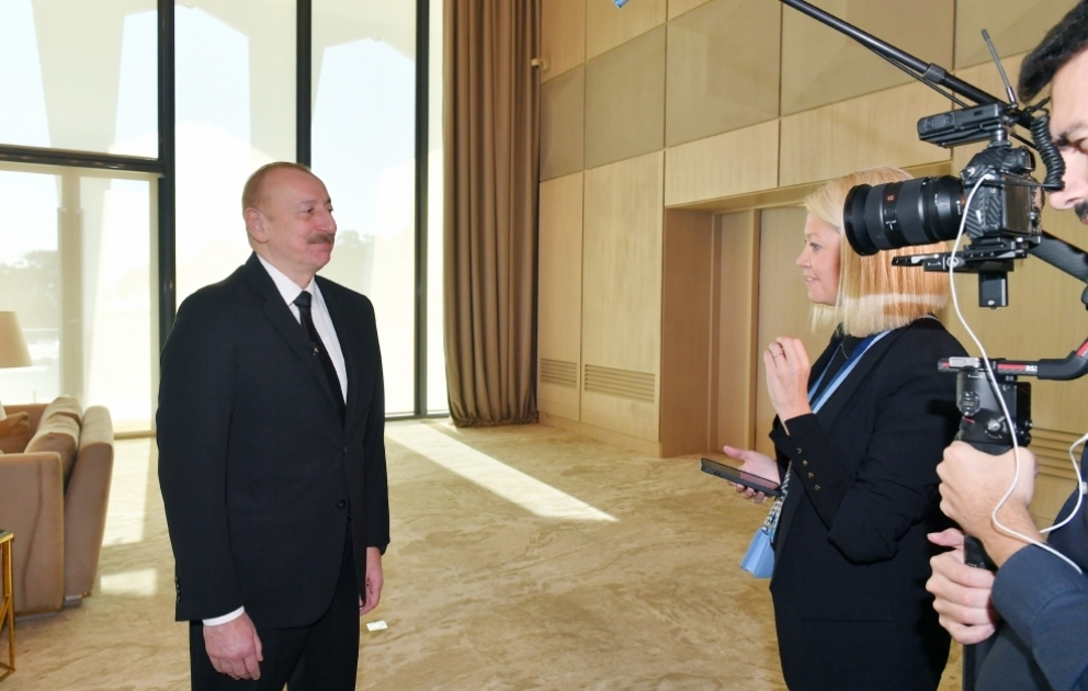Interview des Präsidenten Ilham Aliyev mit dem Euronews