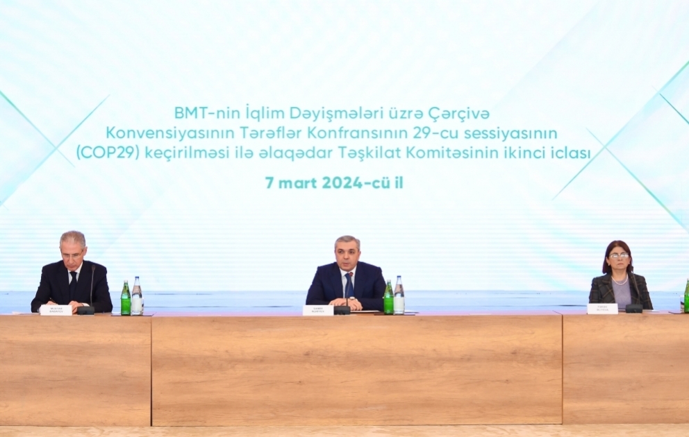 COP29 ilə əlaqədar Təşkilat Komitəsinin ikinci iclası keçirilib