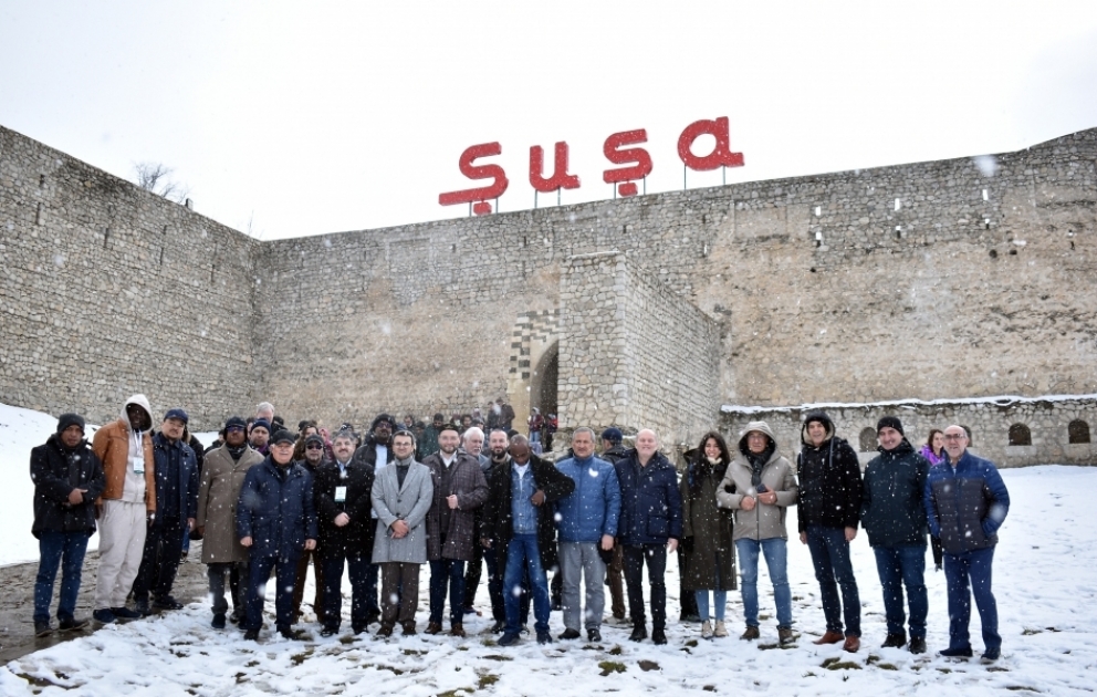 Participants of international conference tour historical sites of Shusha