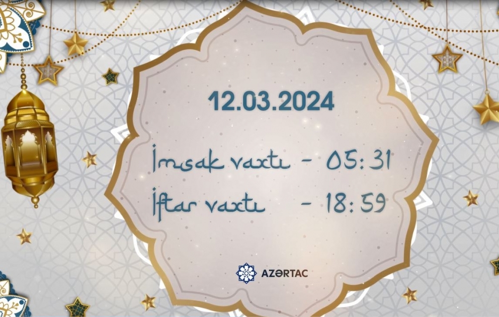 Ramazanın ikinci gününün imsak və iftar vaxtları