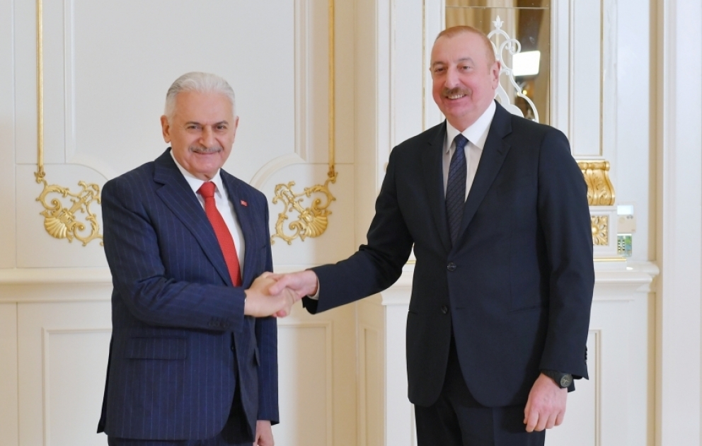 Президент Ильхам Алиев принял председателя Совета старейшин Организации тюркских государств Бинали Йылдырыма