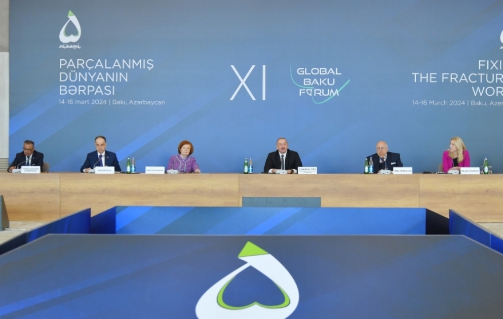11. Globales Baku Forum zum Thema “ Reparatur der gebrochenen Welt“ 
Präsident Ilham Aliyev nimmt am Forum teil