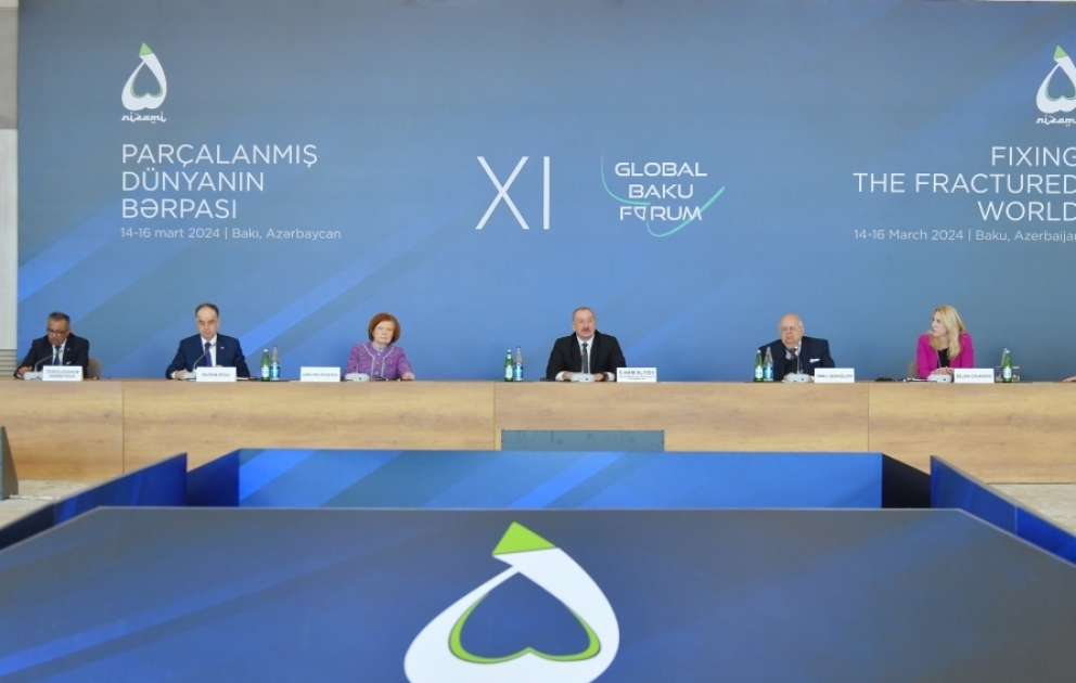 Le 11e Forum global de Bakou sous le thème « La réparation d'un monde fracturé » entame ses travaux 
Le président Ilham Aliyev participe au Forum