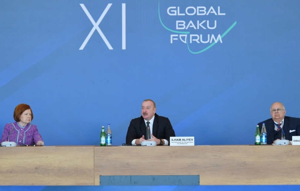 Prezident İlham Əliyev  XI Qlobal Bakı Forumunda çıxış edib