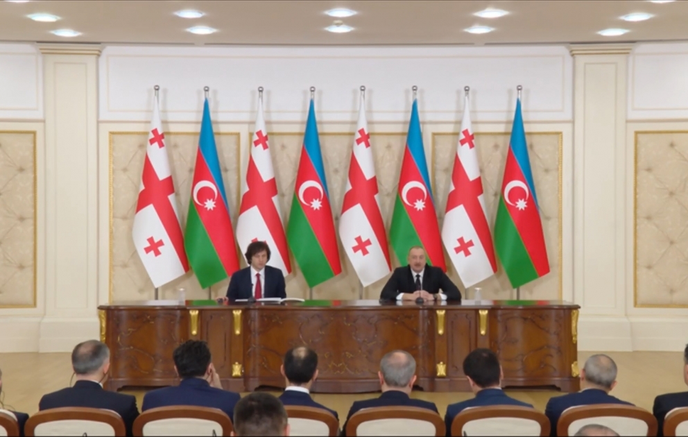 Prezident İlham Əliyev: Bu gün Azərbaycan və Gürcüstan Avrasiya üçün də önəmli ölkələrə çevrilib