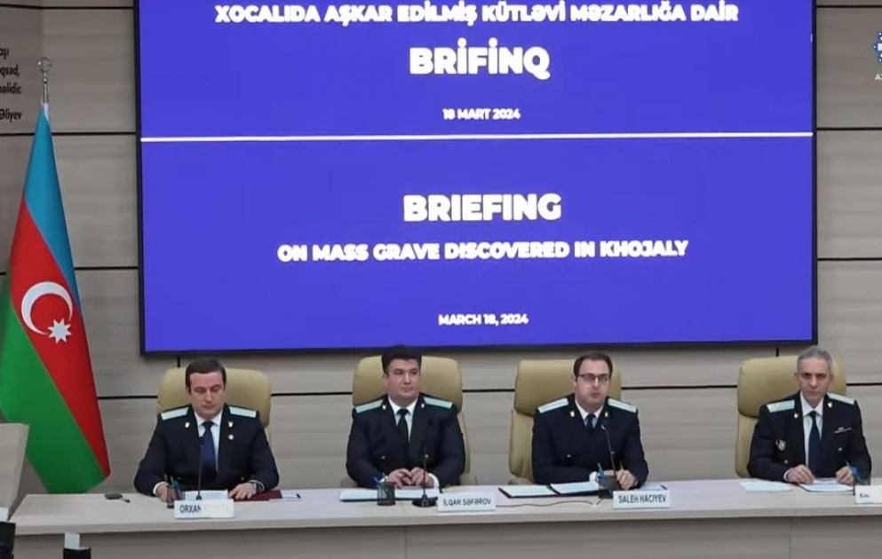 Baş Prokurorluğun Xocalıda qalıqları tapılmış 8 nəfələ bağlı mətbuat konfransı