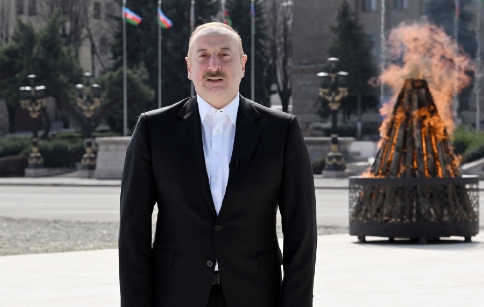 Президент Ильхам Алиев: Я уже в четвертый раз развожу праздничный костер на освобожденной карабахской земле
